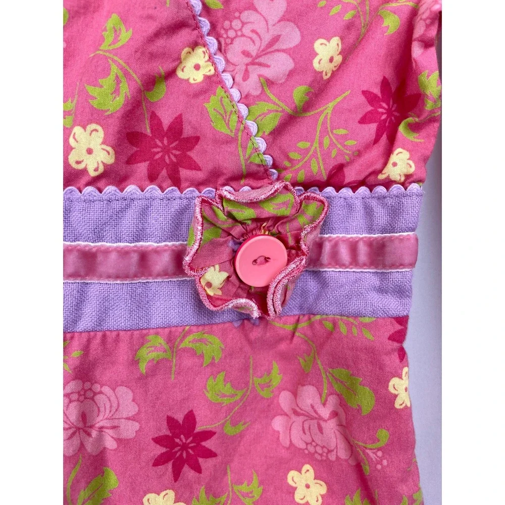 American Girl Dress for Girls Child Sz 8 Meet Chrissa Maxwell Pink Floral